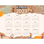 La famille Kingo reste avec vous tout au long de l'ann?e gr?ce ? ce calendrier ? imprimer !