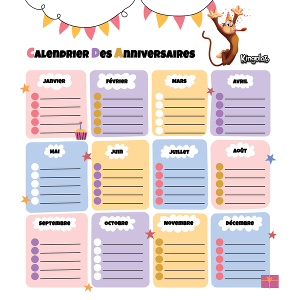 Liste des anniversaires ? imprimer