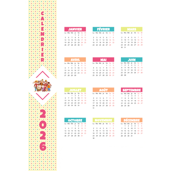 Calendrier 2026 ? imprimer